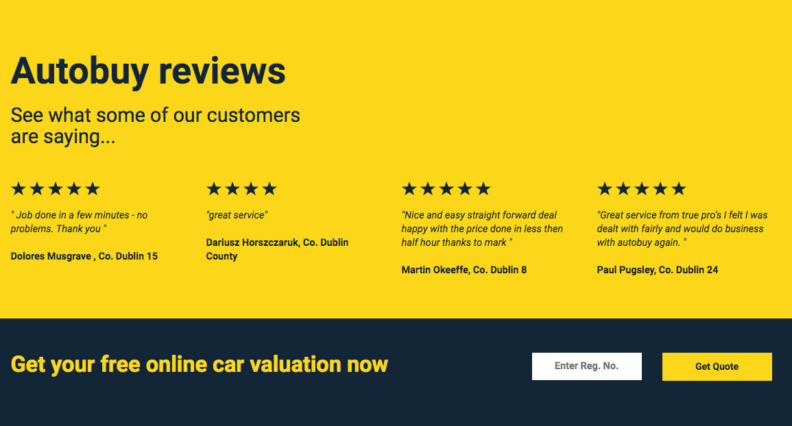 Autobuy review section