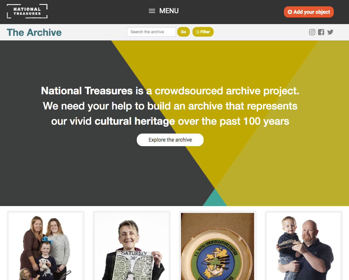 National Treasures homepage